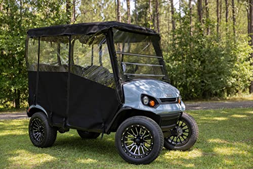 RED DOT Premium Golf Cart Enclosure Marine Grade Vinyl Black