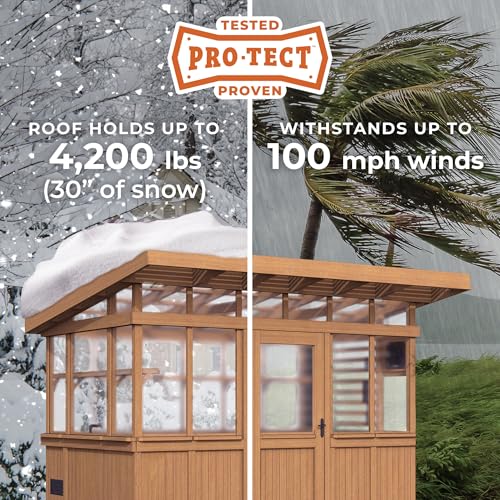 Backyard Discovery Poppy 11' x 7' Cedar Wood Greenhouse Kit Light Brown