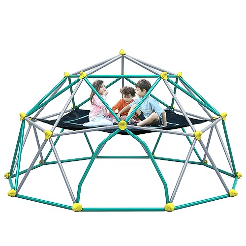 KOZYSPHERE 13ft Geometric Dome Climber Play Center Green/Grey