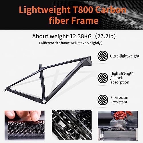 SAVADECK Carbon Fiber Mountain Bike Black 29 * 19