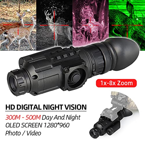 YSS High-Performance 1-8X Digital Monocular Night Vision M250HD Black