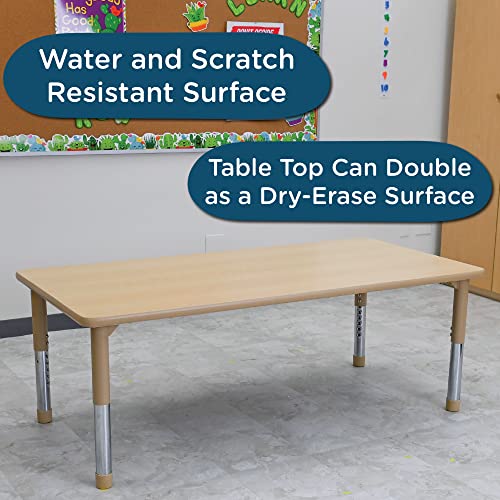 Angeles As We Grow Kids School Activity Table 30"x60" Maple-Tan