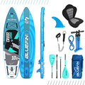 Bluefin SUP Inflatable Stand Up Paddle Board 6” Thick Kayak Conversion Kit All Accessories Carbon Blue