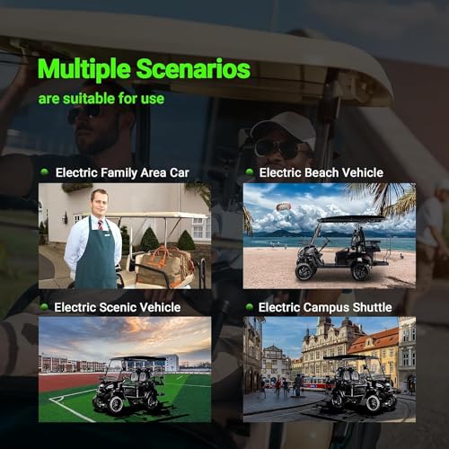 StandbyMe Golf Cart Electric 48V 5000W AC Motor 18 Inch Off Road Tires Black