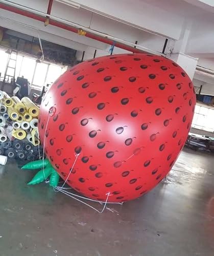 Air-Ads Supplies 16ft Giant Inflatable Flying Strawberry Helium Balloon Red