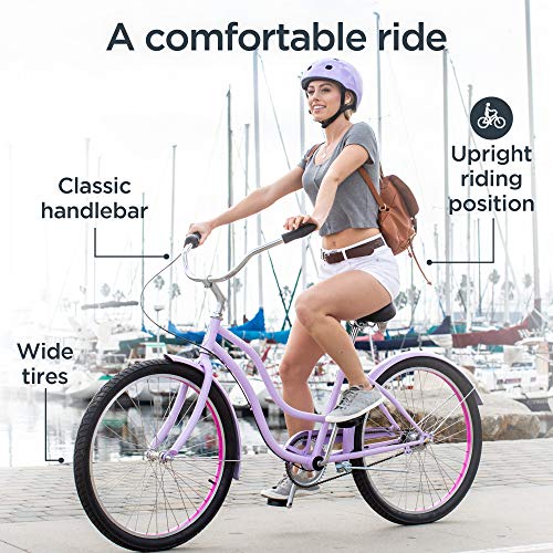 Schwinn Adult Beach Cruiser Bike Purple