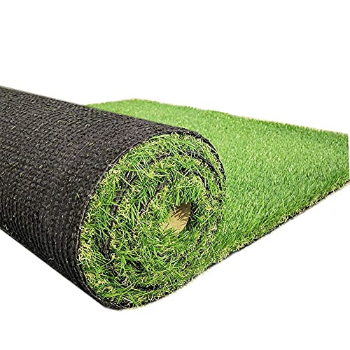 Conscience Trading Artificial Grass 0.8" Customized Size 4-Tone Outdoor Rug 6 Ft