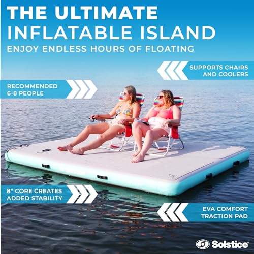 Solstice Inflatable Luxe Tract Dock Gray 10'x8'
