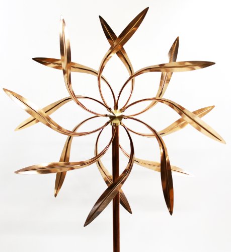 Stanwood Wind Sculpture Large Kinetic Copper Dual Spinner Jumbo Version Copper