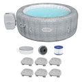 Bestway SaluSpa Honolulu AirJet Inflatable Hot Tub with 140 Jets & 6 Adjustable Seats Gray