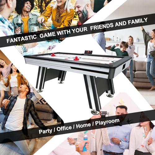 KEIKI 72" LED Air Hockey Table with Electronic Score System