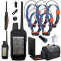 Garmin Alpha 300 Handheld Tracking System Bundle with 5X Dog Collars, GPS Tracker, Field Bag, Charger, Accessories Black