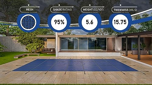 WaterWarden Inground Pool Safety Cover 25' x 45' Blue Mesh