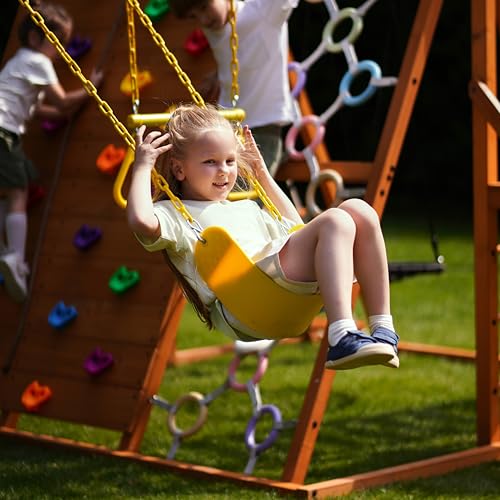 Avenlur Sycamore Ultimate Climbing Set with Swings & Trapeze Bar Colorful