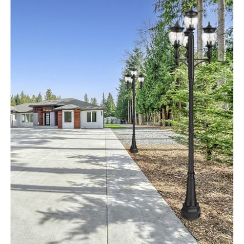 Z-Lite Davina 3 Light Outdoor Post Mounted Fixture Black