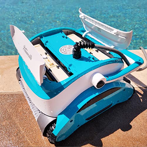 XtremepowerUS Automatic Robotic Pool Cleaner with Extra-Large Filter Basket, White