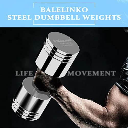 Balelinko Adjustable Chrome Dumbbell 55-85 lbs, Single