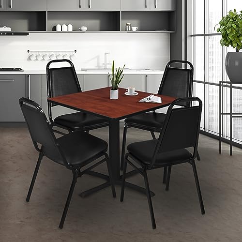 Regency Cain 48" Square Breakroom Table Cherry
