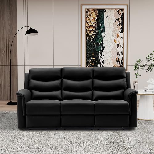 Eafurn 2-Piece Reclining Sectional Sofa Set Black