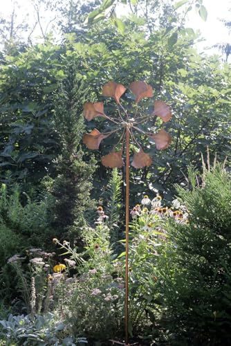 Garden Artisans Ginkgo Copper Wind Spinner