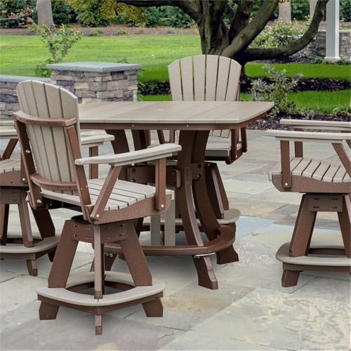 American Furniture Classics Five Piece Square Counter Height Dining Set Weatherwood/Tudor Brown