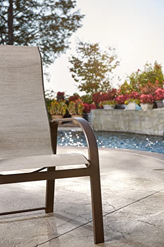 Winston Seagrove II Ultra High Back Patio Dining Chairs Set of 2 Sunbrella Pueblo Dune Fabric