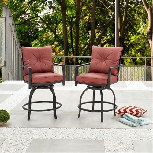 PatioFestival 11-Piece Outdoor Bistro Set Fabric Red