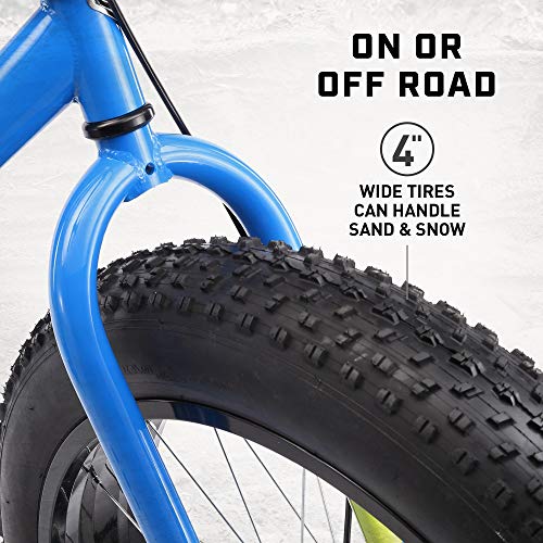 Mongoose Dolomite Fat Tire Mountain Bike 26 Inch Wheels Blue