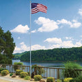 Super Tough Commercial Grade Sectional Flagpole 20ft Clear Powder Coat