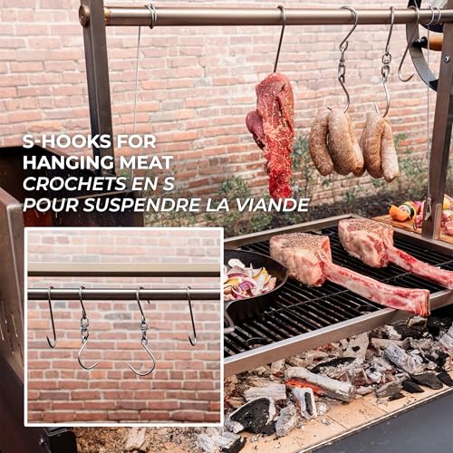 Backyard Discovery Argentine Santa Maria Wood Fire & Charcoal BBQ Grill Black