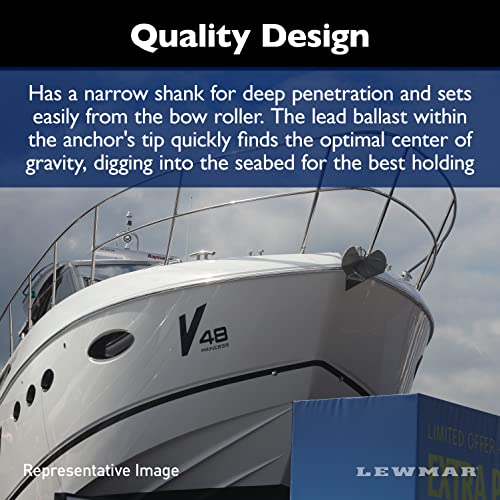 Lewmar Stainless Steel Delta Anchor 44 lbs for Boats 40'-58'