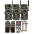 Stealth Cam 36MP Fusion Max Cellular Trail Camera Bundle with Solar Panel, Mounting Post, 32GB Memory Card, and Card Reader (6-Pack)