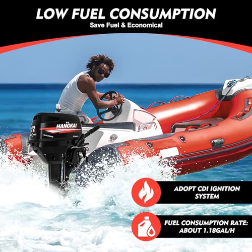 INPAITOO 12HP 2 Stroke Outboard Motor Black