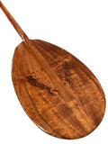 Tikimaster 60" Premium Curly Koa Outrigger Paddle Steersman Design