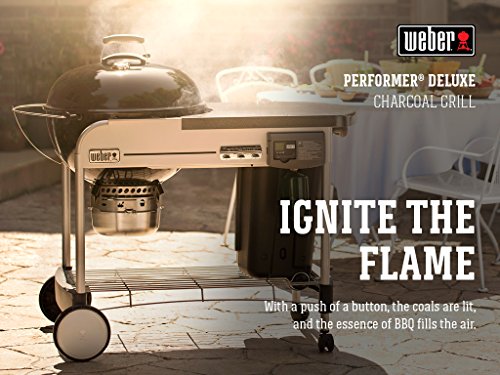 Weber Performer Deluxe 22-Inch Charcoal Grill with Touch-N-Go Gas Ignition Black