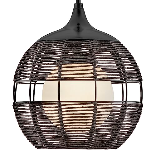 Hinkley Maddox Outdoor Large Bohemian Orb Pendant Light Black