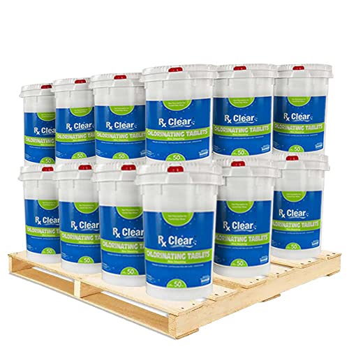 Rx Clear 3" Inch Stabilized Chlorine Tablets 1200 Lbs White