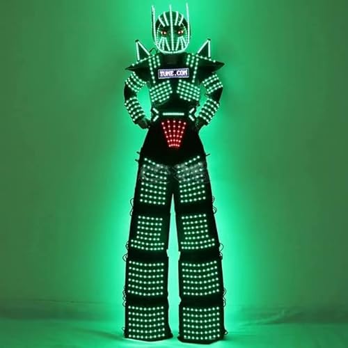 Gracecolorlife LED Light Stilts Walker Robot Suit Black (L)