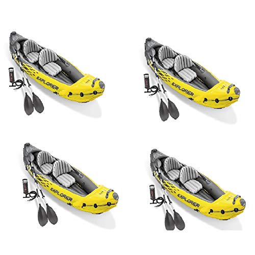 Intex Explorer K2 Kayak 2-Person Inflatable Set 4 Pack