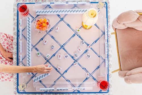 Southern Sparrow Chinoiserie Mahjong Tiles 160 Handpainted Breezy Blue