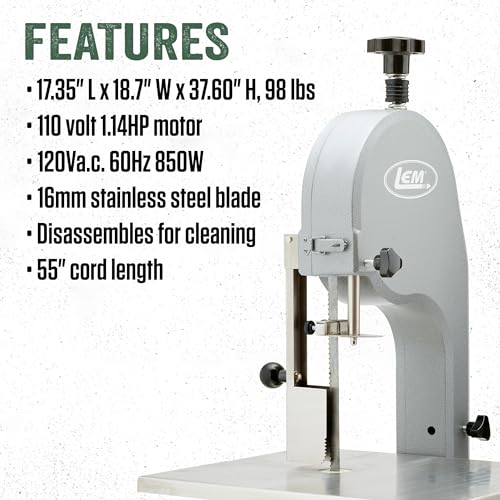 LEM Electric Tabletop Meat Saw Metal