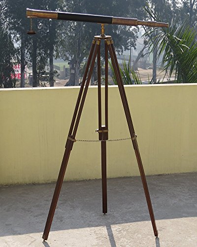 NauticalMart Brass Harbor Master Telescope with Tripod 65" - Pack of 6