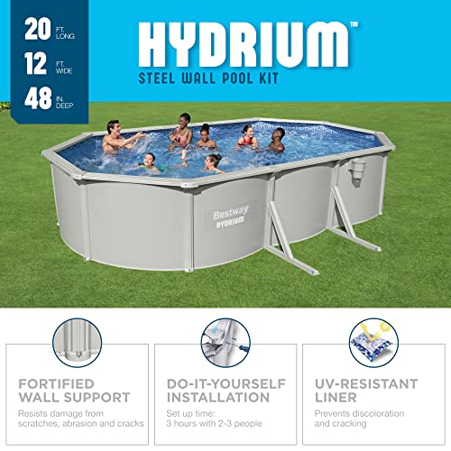 Bestway Hydrium Steel Wall Above Ground Pool Set 20' x 12' x 48