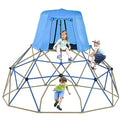 KOZYSPHERE Kids Climbing Dome with Canopy and Playmat Blue