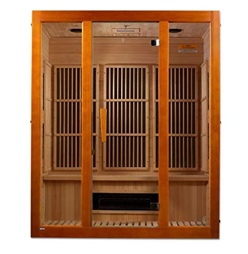Maxxus Sauna Alpine 3 Person Low EMF FAR Infrared Sauna Canadian Hemlock
