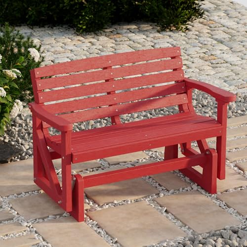 Wildridge Classic Glider Outdoor Weather Resistant Recycled HDPE Cardinal Red