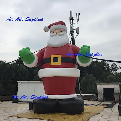 Air-Ads Supplies 15ft Inflatable Advertising Giant Santa with Blower Red Green