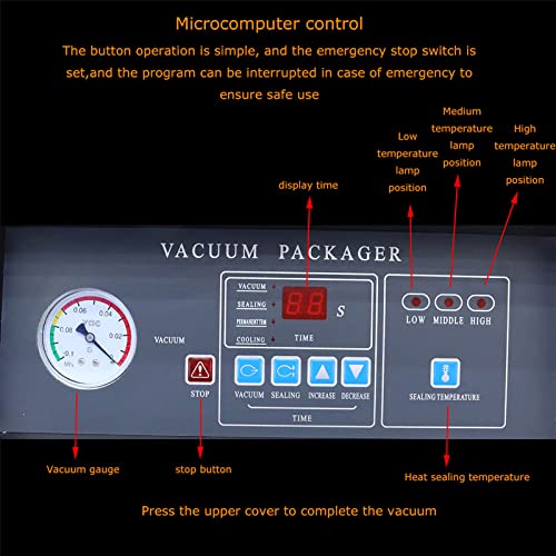 LGXEnzhuo Double Chamber Vacuum Packaging Sealer for Food Saver 110V 1500W