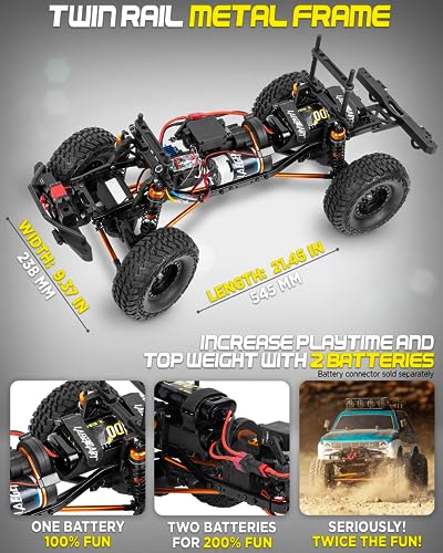 LAEGENDARY 4x4 RC Crawler Truck 1:10 Scale Blue Green Brushless