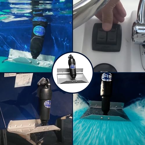 Bennett Marine Bolt Electric Trim Tab System 12" x 9" Black and Silver